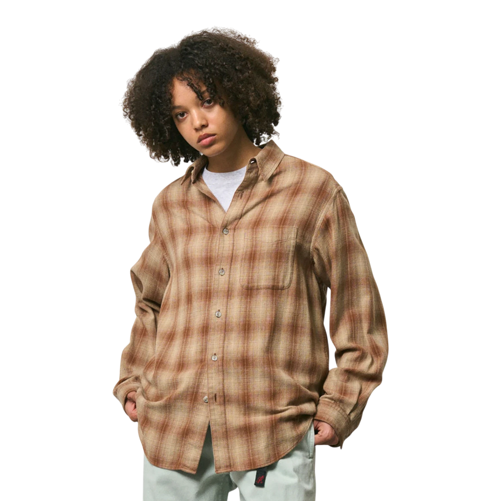 Gramicci - Piled Flannel Shirt - Sand Skjorte Gramicci 