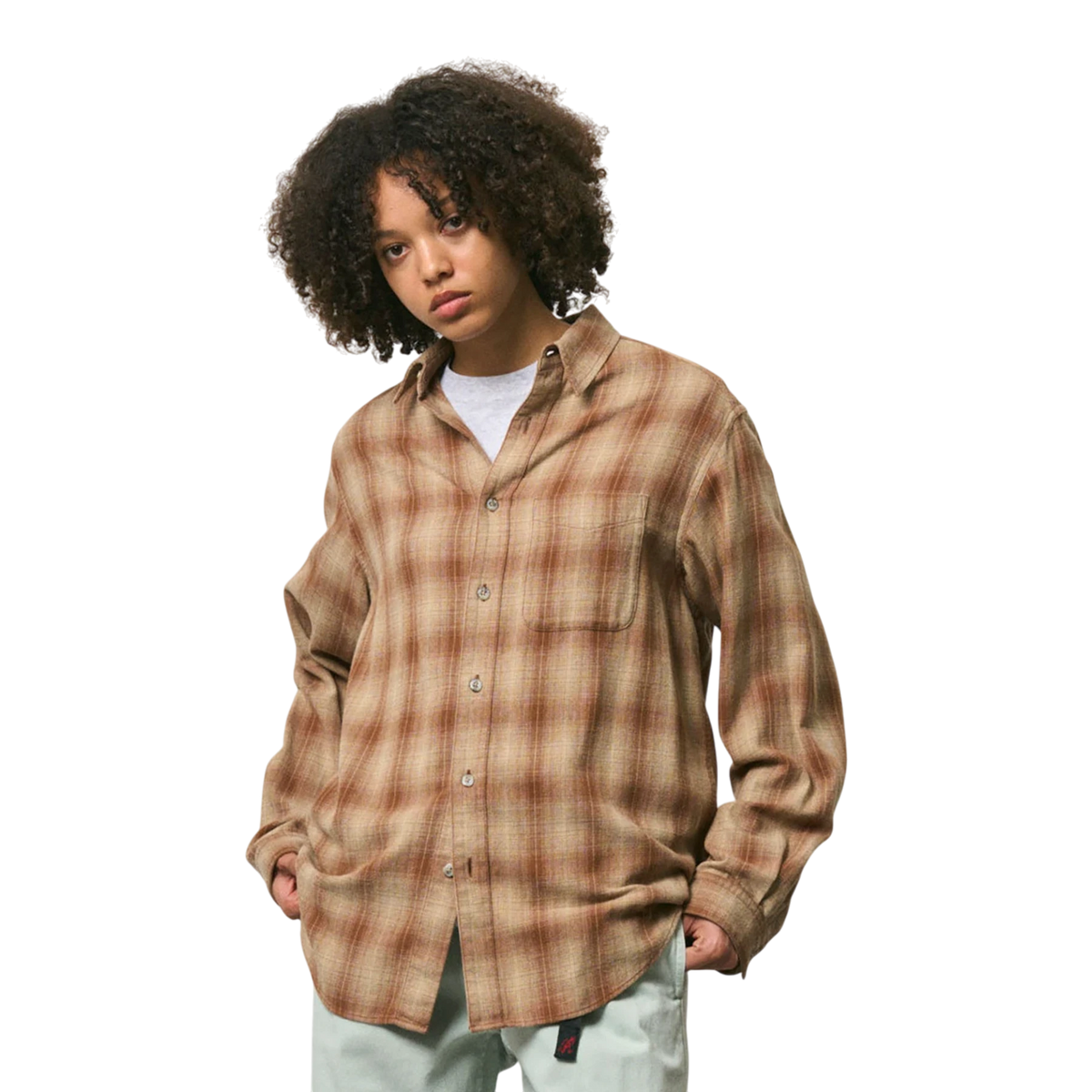 Gramicci - Piled Flannel Shirt - Sand Skjorte Gramicci 