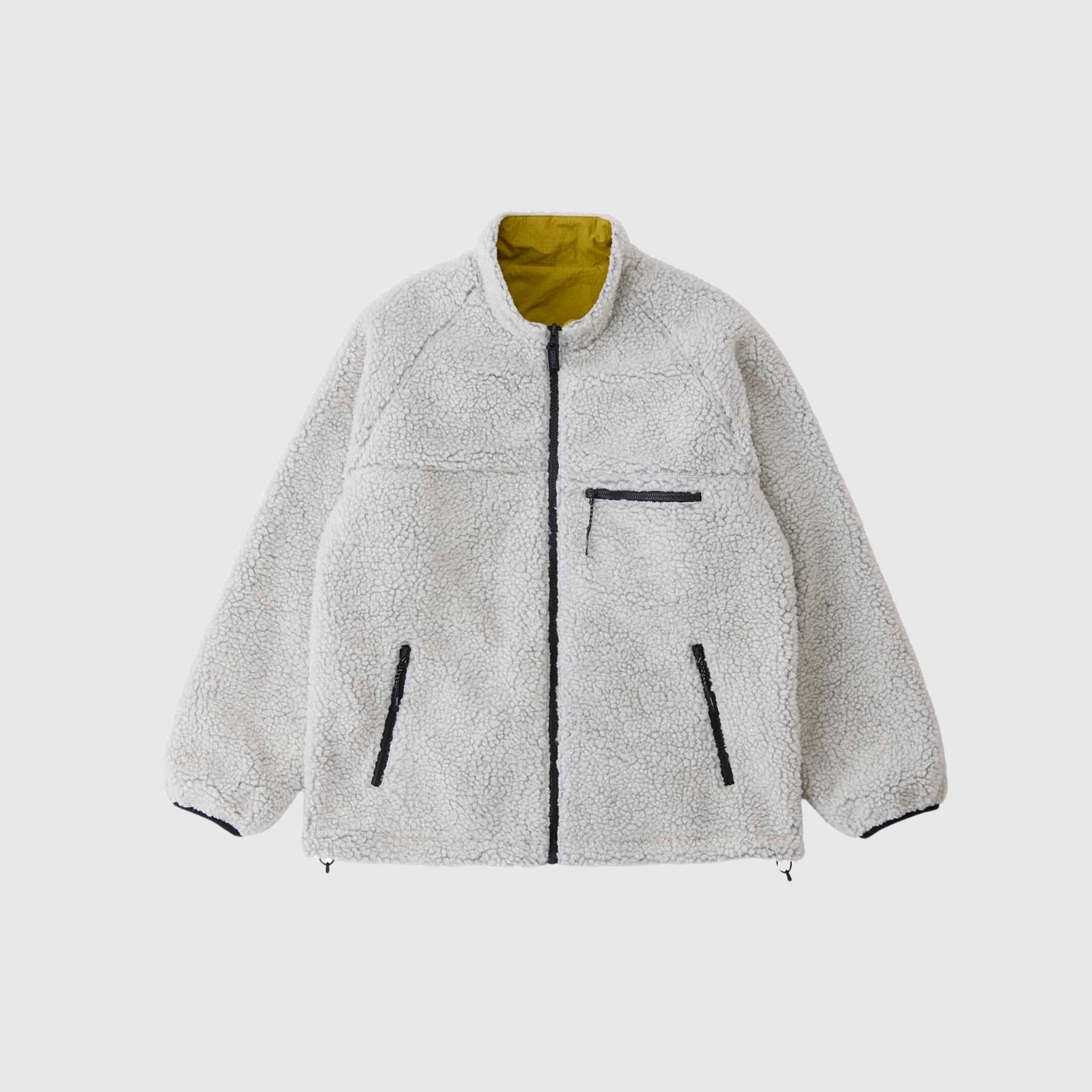 Gramicci Reversible Sherpa Jacket - Natural / Chartreuse Jacket Gramicci 