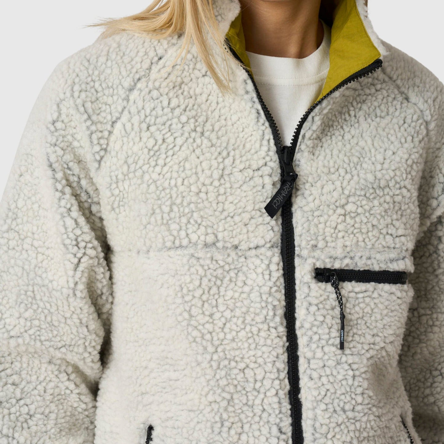 Gramicci Reversible Sherpa Jacket - Natural / Chartreuse Jacket Gramicci 