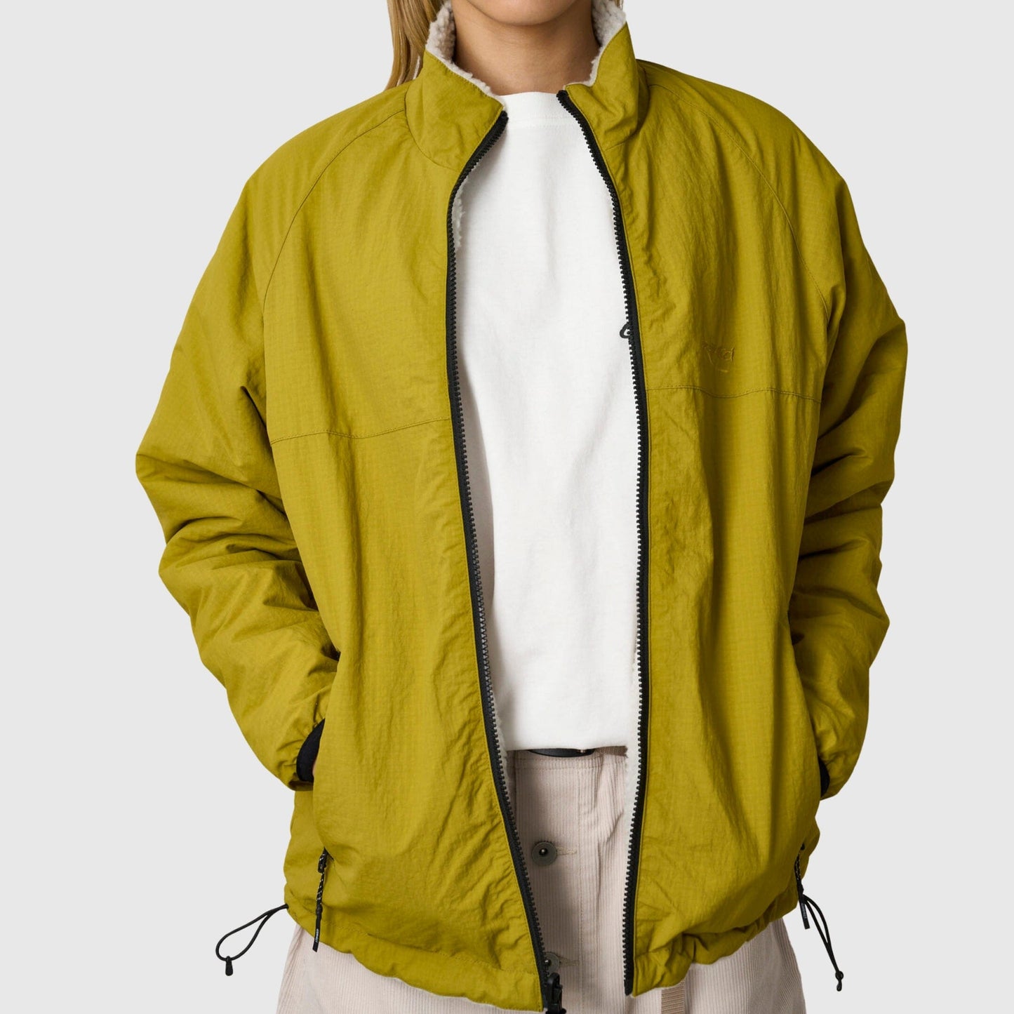 Gramicci Reversible Sherpa Jacket - Natural / Chartreuse Jacket Gramicci 
