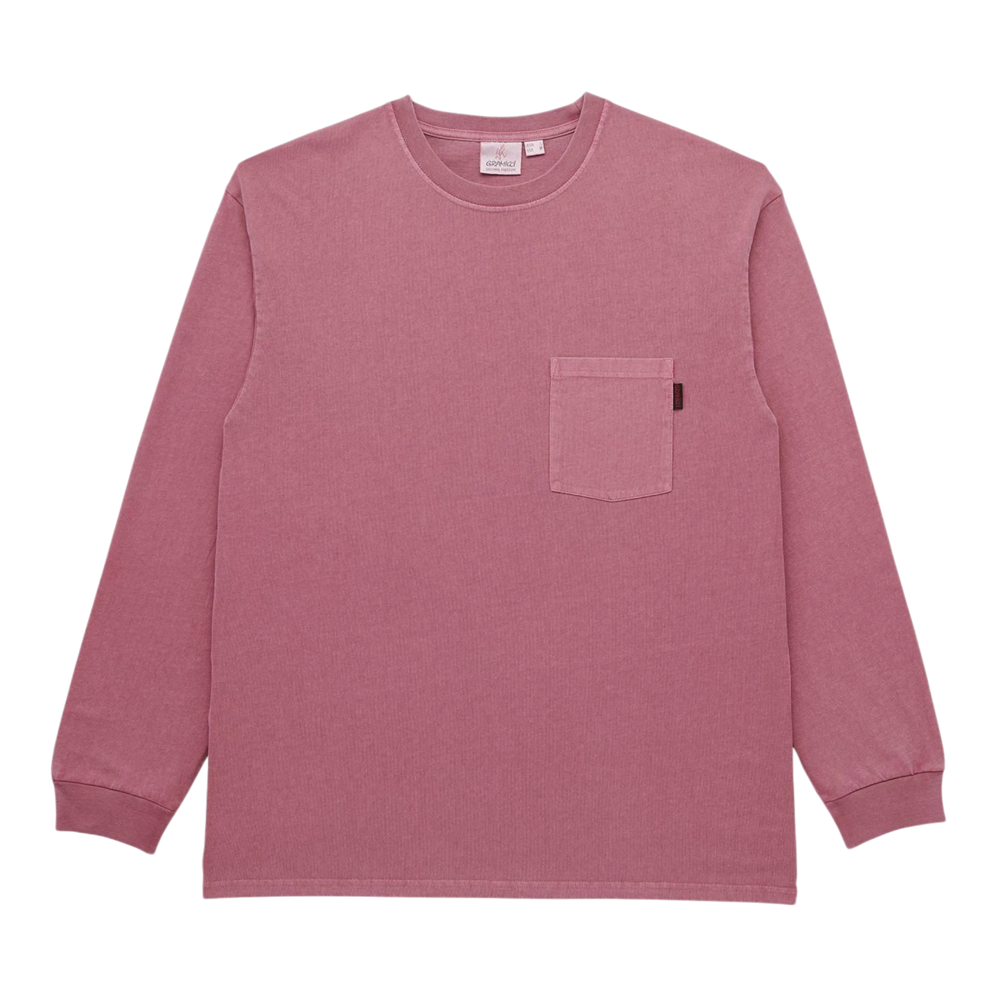 Gramicci Tee L/S Pocket Pigment Dyed - Red Pigment Longsleeve Gramicci 