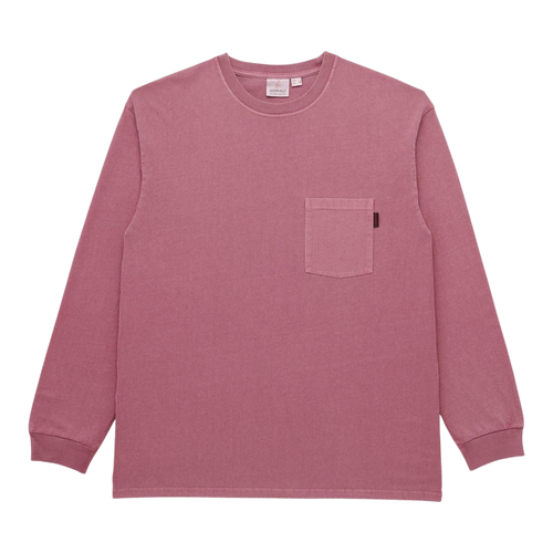 Gramicci Tee L/S Pocket Pigment Dyed - Red Pigment Longsleeve Gramicci 