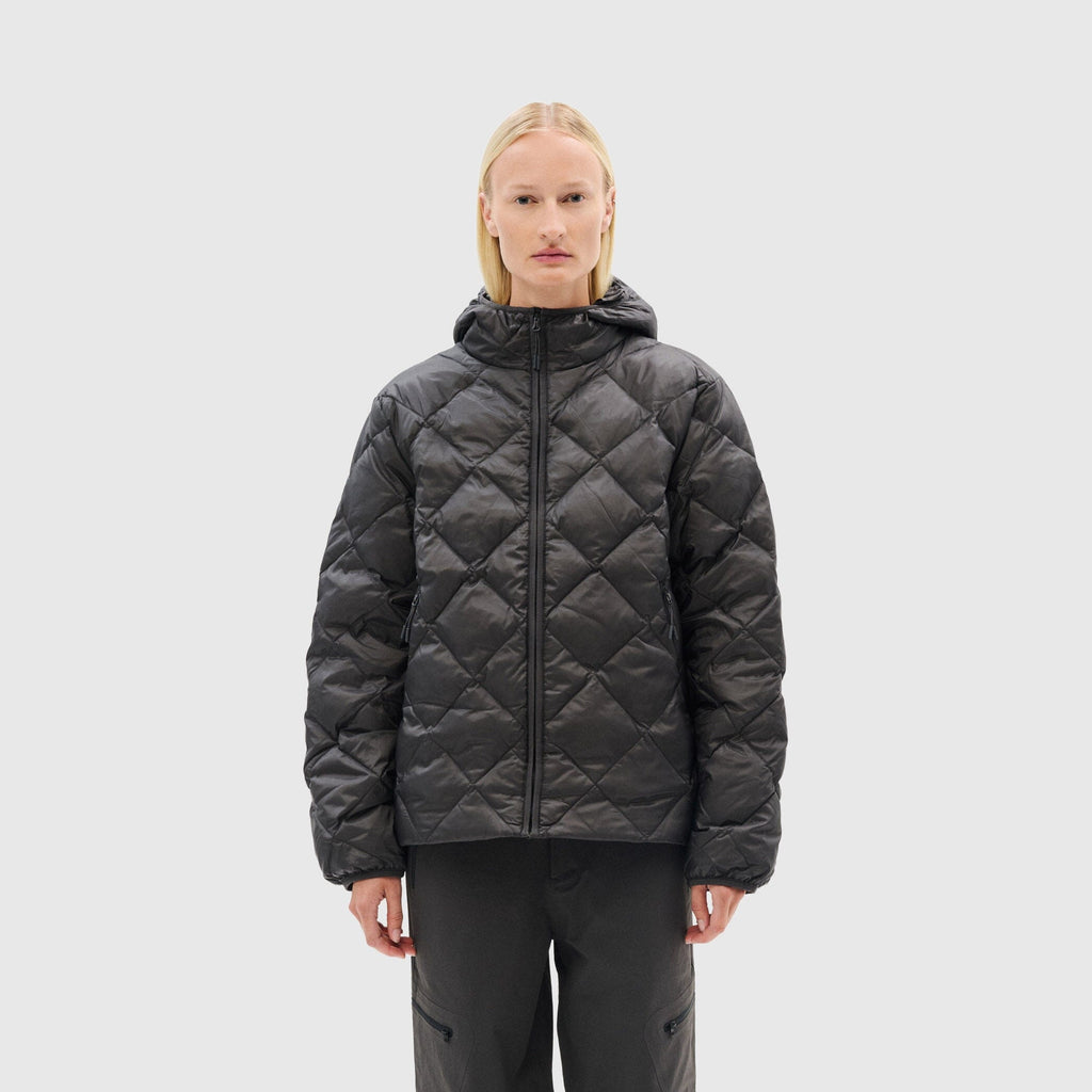 Hiking Patrol Base LT Down Hooded Jacket - Charcoal Black Coat Hiking Patrol 