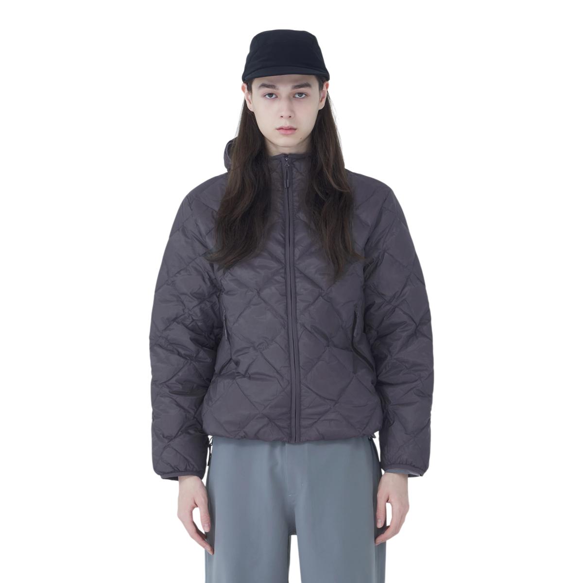 Hiking Patrol - Base Lt Down Hooded Jacket - Grey Jakke Hiking Patrol 