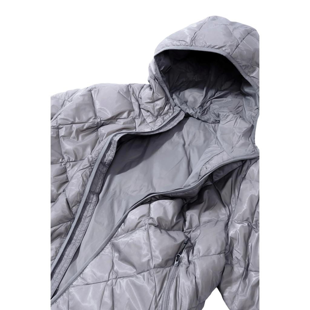 Hiking Patrol - Base Lt Down Hooded Jacket - Grey Jakke Hiking Patrol 