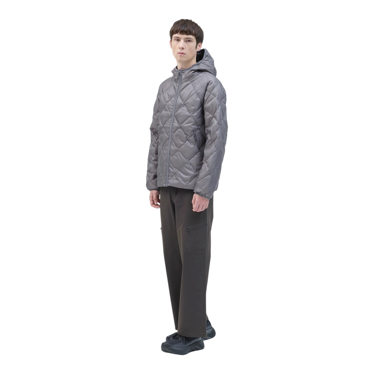Hiking Patrol - Base Lt Down Hooded Jacket - Grey Jakke Hiking Patrol 