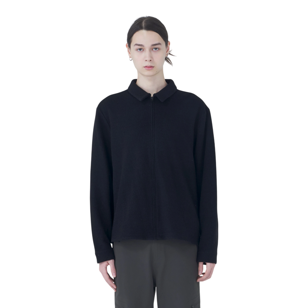 Hiking Patrol - Edge Knit Zip Shirt - Black Genser Hiking Patrol 