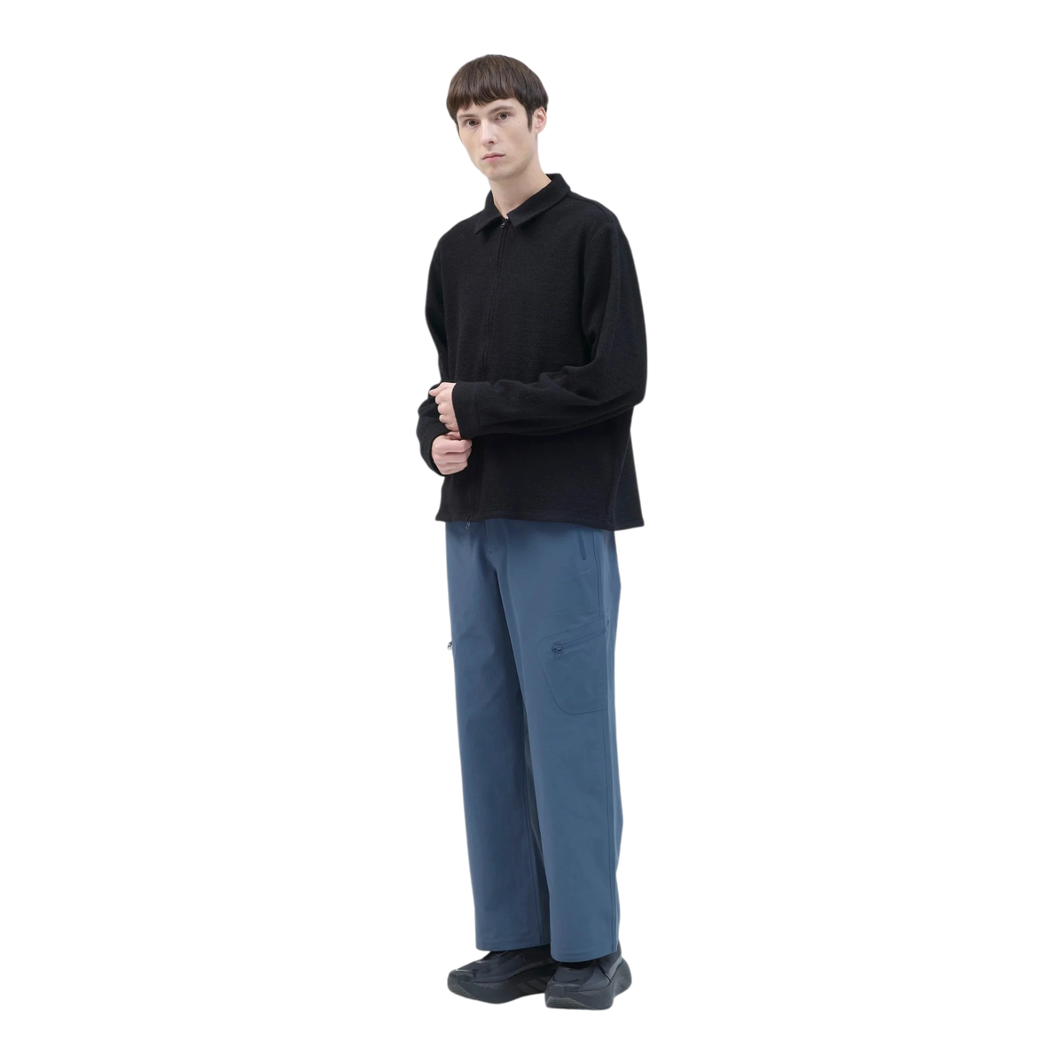 Hiking Patrol - Edge Knit Zip Shirt - Black Genser Hiking Patrol 