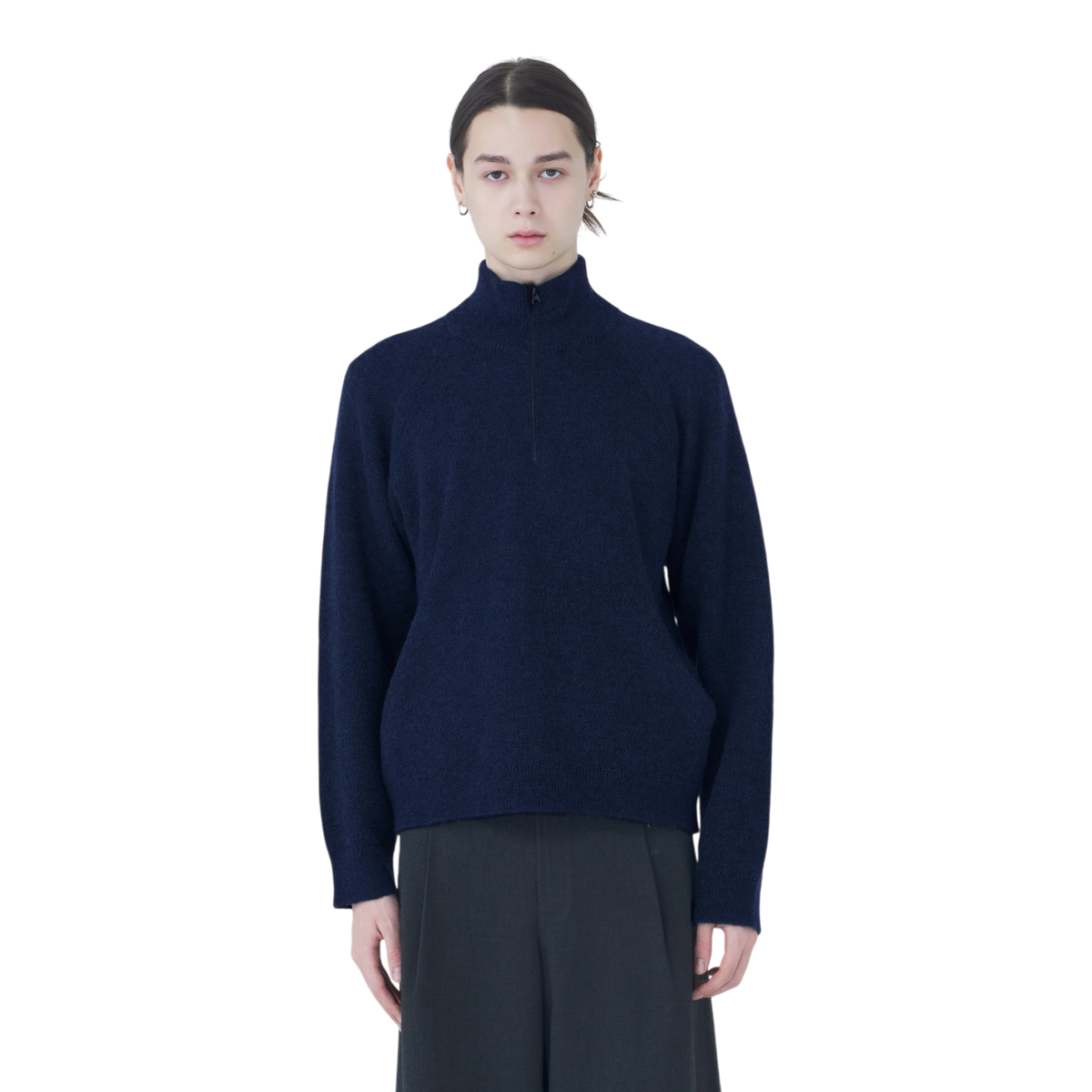 Hiking Patrol - Essence Mohair Mixed Knit Top - Dark Navy Genser Hiking Patrol 