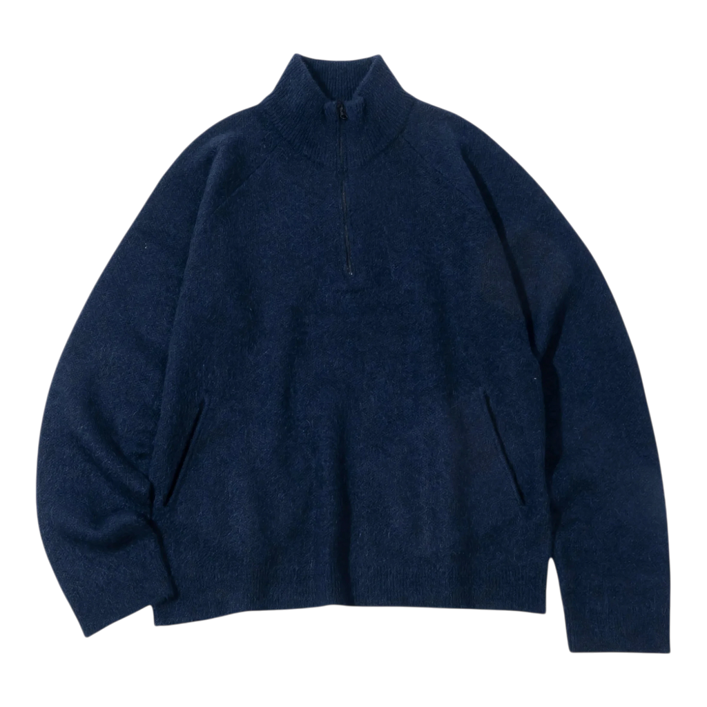 Hiking Patrol - Essence Mohair Mixed Knit Top - Dark Navy Genser Hiking Patrol 