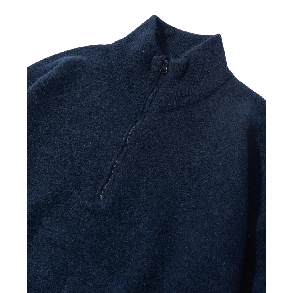Hiking Patrol - Essence Mohair Mixed Knit Top - Dark Navy Genser Hiking Patrol 