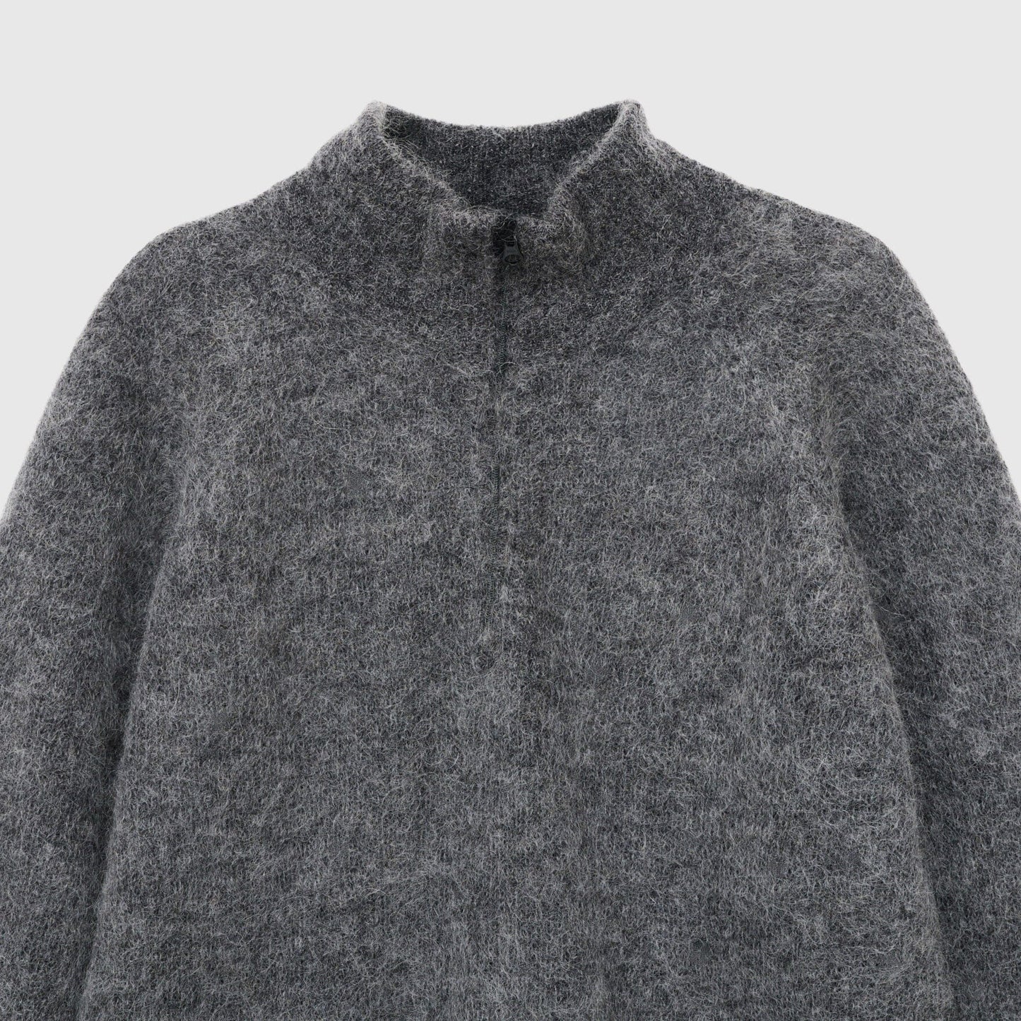 Hiking Patrol Essence Mohair Mixed Knit Top - Dk Grey Knitwear Hiking Patrol 