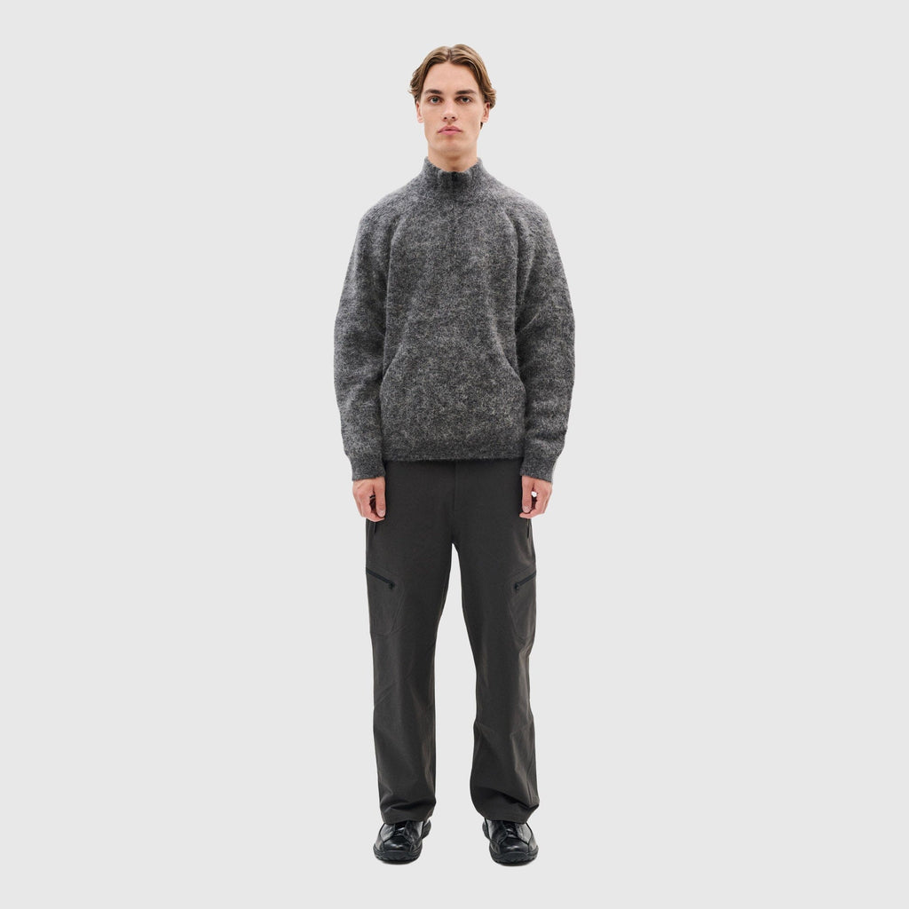 Hiking Patrol Essence Mohair Mixed Knit Top - Dk Grey Knitwear Hiking Patrol 