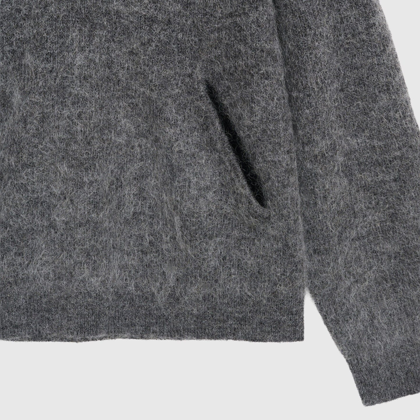 Hiking Patrol Essence Mohair Mixed Knit Top - Dk Grey Knitwear Hiking Patrol 