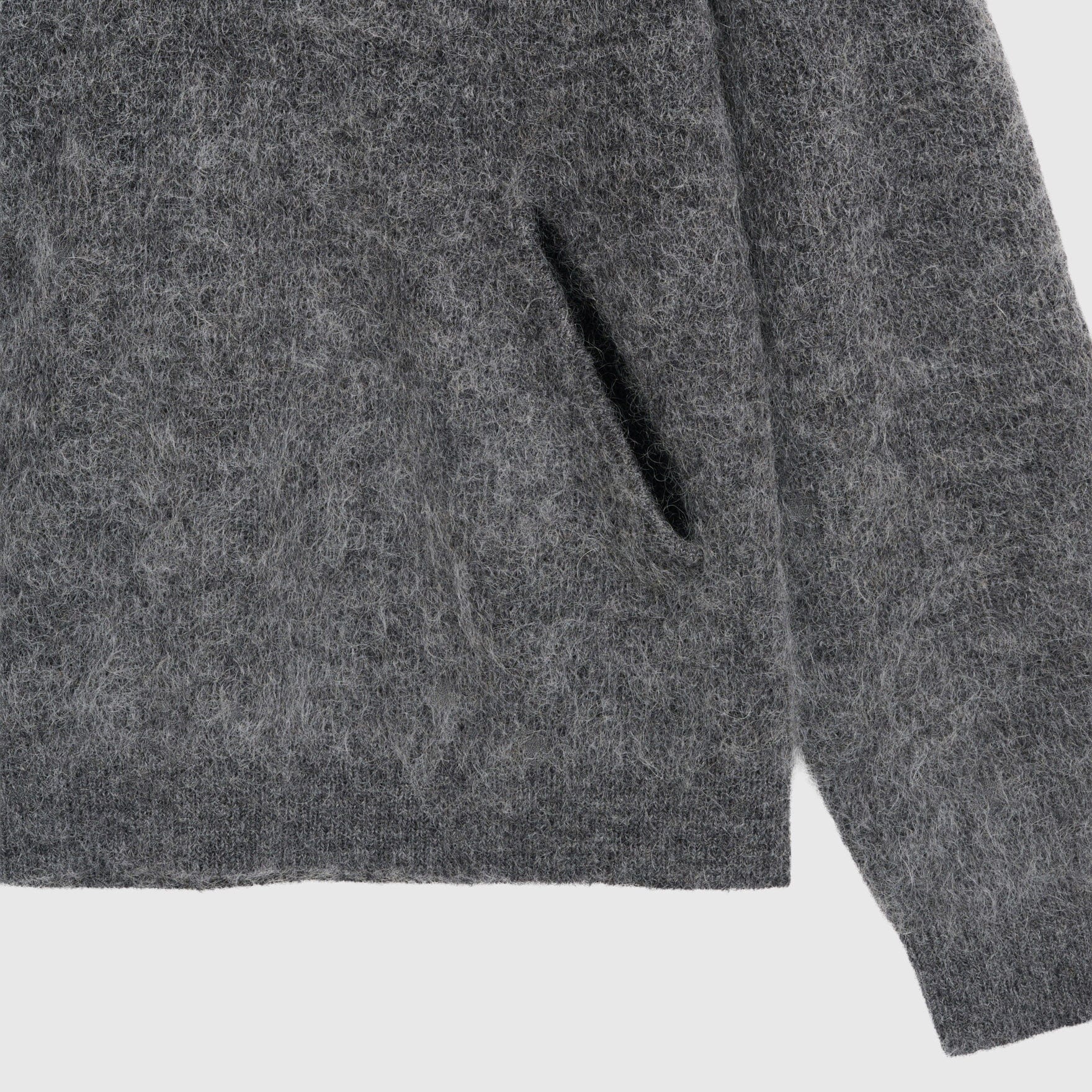 Hiking Patrol Essence Mohair Mixed Knit Top - Dk Grey Knitwear Hiking Patrol 