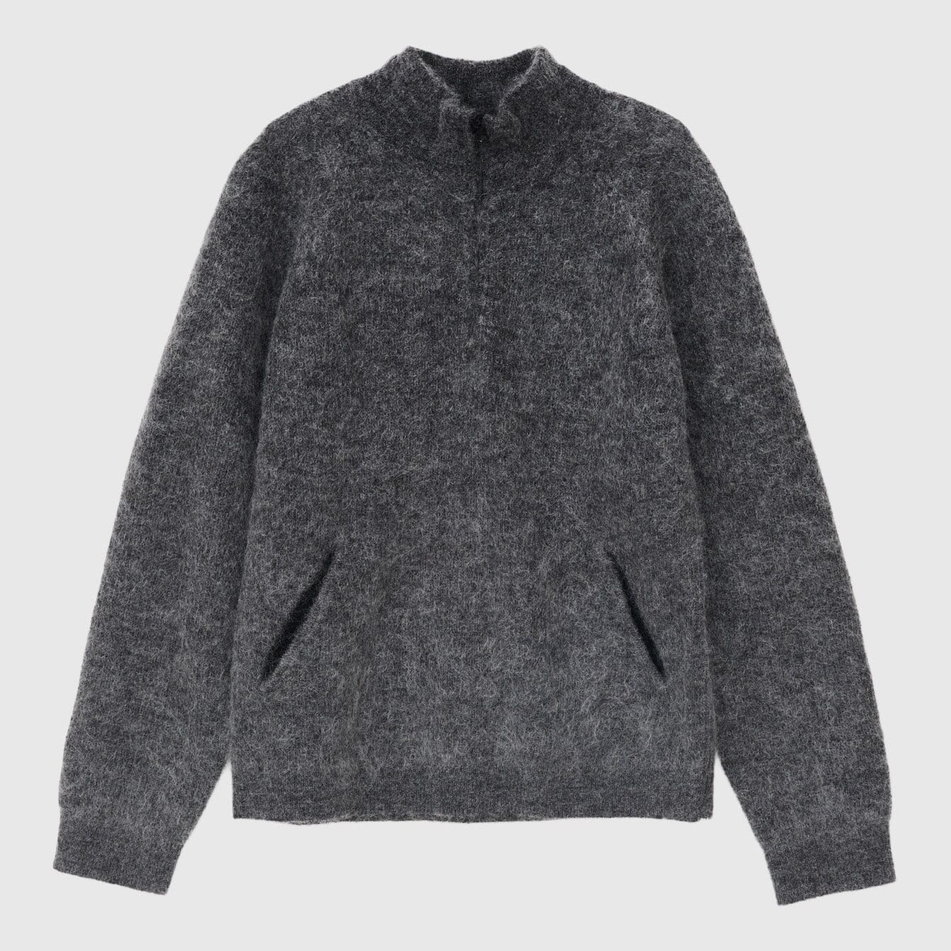 Hiking Patrol Essence Mohair Mixed Knit Top - Dk Grey Knitwear Hiking Patrol 