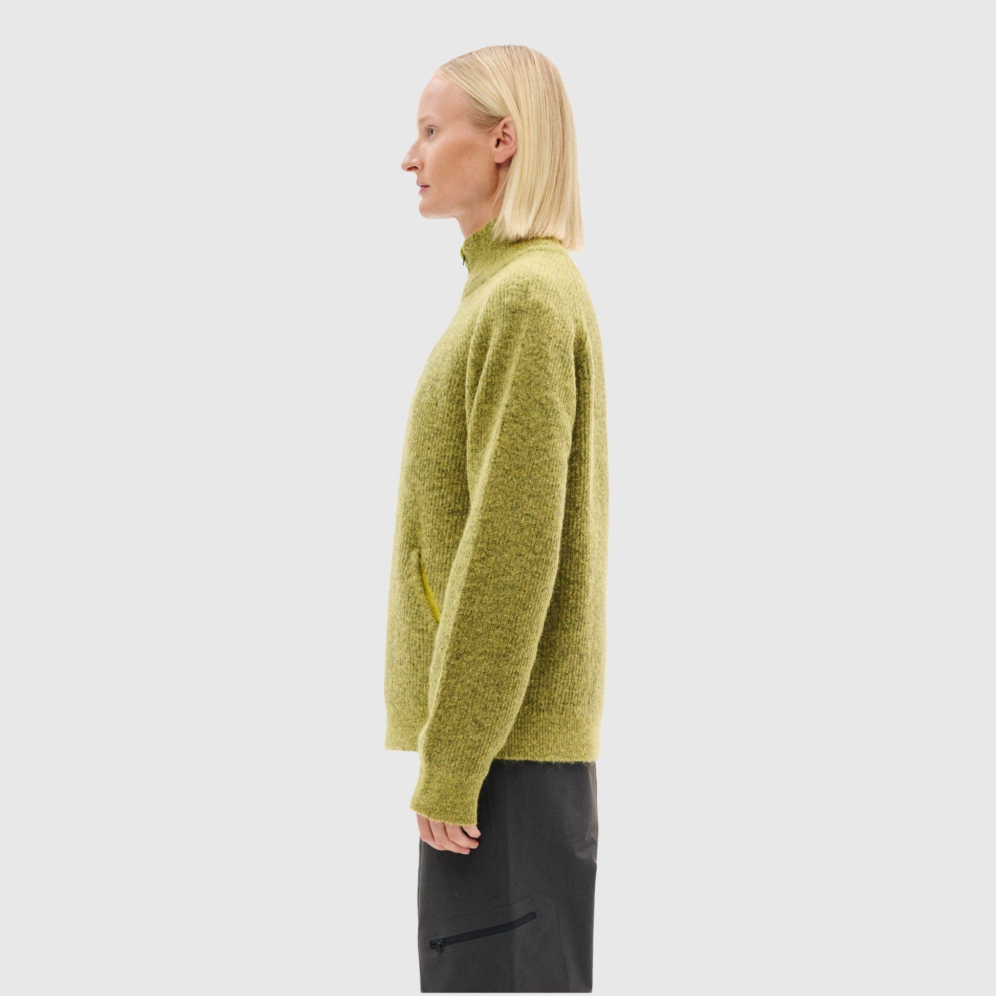 Hiking Patrol Essence Mohair Mixed Knit Top - Yellow Knitwear Hiking Patrol 
