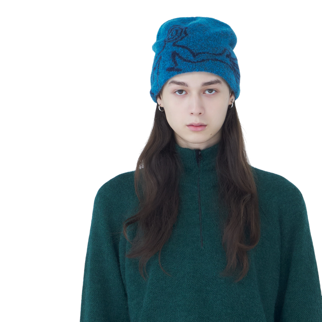 Hiking Patrol - Exploration Mohair Mixed Beanie - Blue Lue Hiking Patrol 