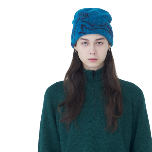 Hiking Patrol - Exploration Mohair Mixed Beanie - Blue Lue Hiking Patrol 