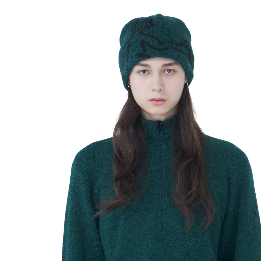 Hiking Patrol - Exploration Mohair Mixed Beanie - Forest Green Lue Hiking Patrol 