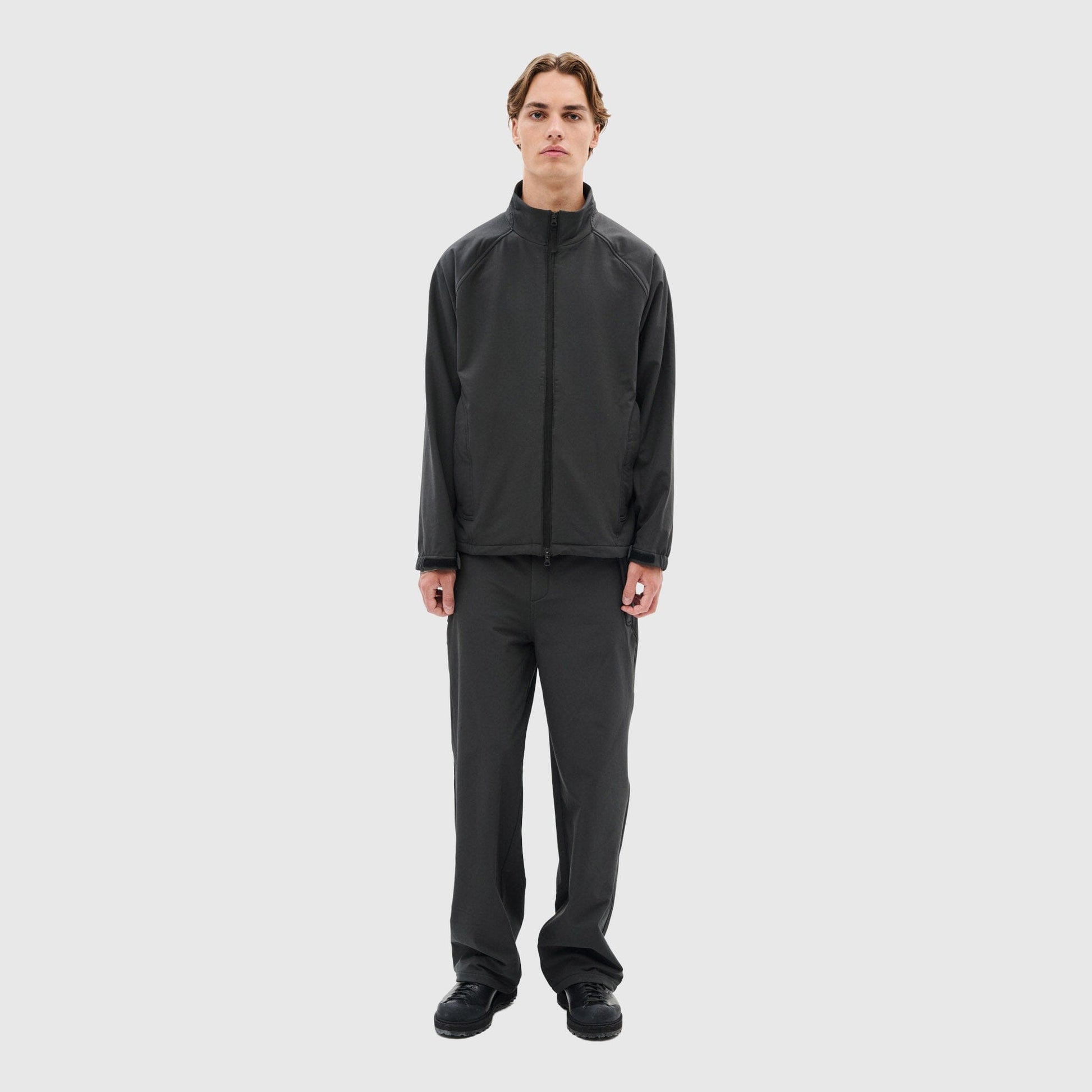 Hiking Patrol Path Inner Brushed Softshell Jacket - Charcoal Black Jacket Hiking Patrol 