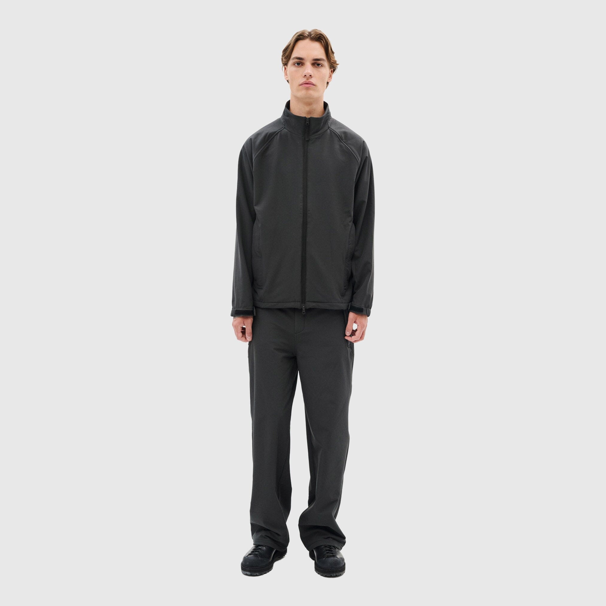 Hiking Patrol Path Inner Brushed Softshell Jacket - Charcoal Black Jacket Hiking Patrol 