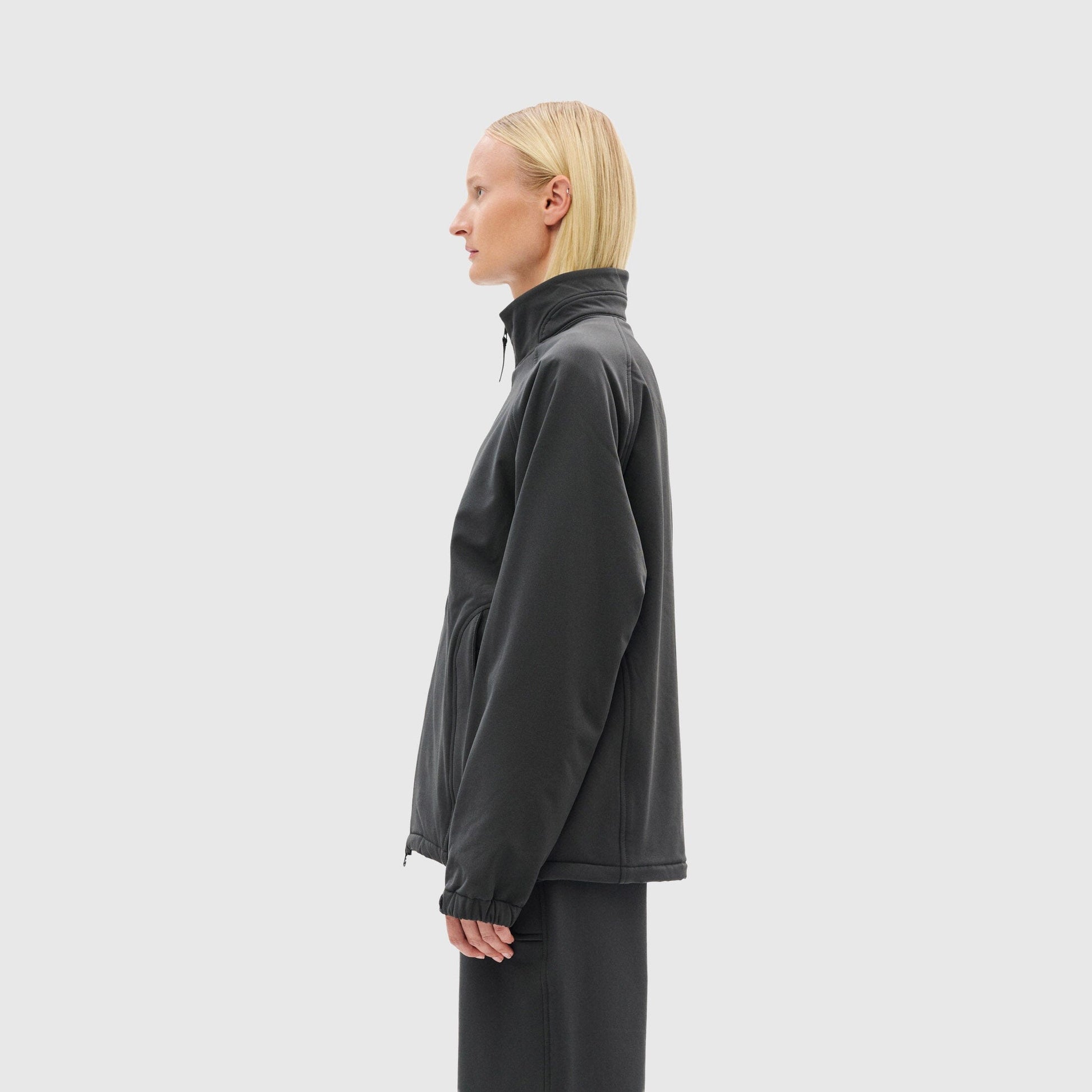 Hiking Patrol Path Inner Brushed Softshell Jacket - Charcoal Black Jacket Hiking Patrol 