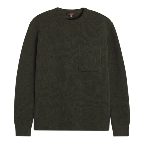 Le Mont Saint Michel Salaun Virgin Wool Sweater - Khaki main product image