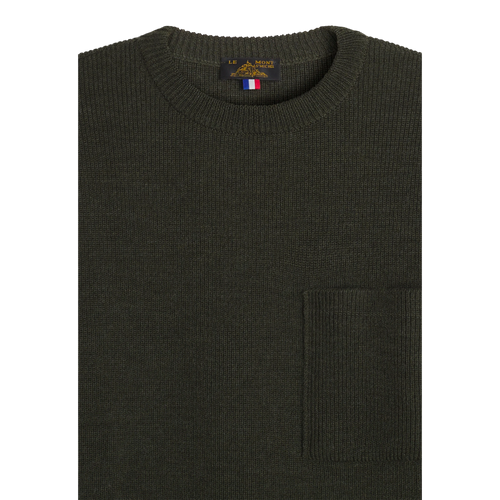 Le Mont Saint Michel Salaun Virgin Wool Sweater - Khaki detail product image