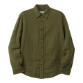 Coor - Embossed Pointed Linen Textured Shirt - Washed Khaki main product image
