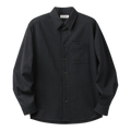 Coor - Wool Blend Rib Textured Shirt - Black main product image