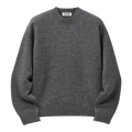 Coor - Wool Cropped Crewneck Sweater - Melange Grey main product image