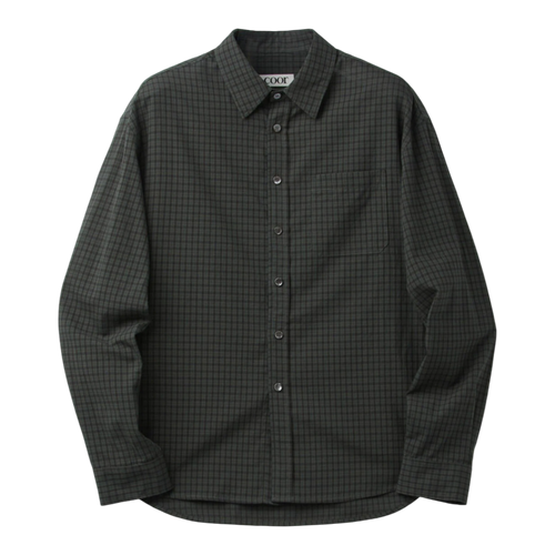 Coor - Seersucker Check Shirt - Green main product image