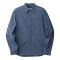 Coor - Windowpane Check Shirt - Blue Grey main product image