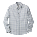 Coor - Cotton Blue Tartan Check Shirt - Light Blue main product image