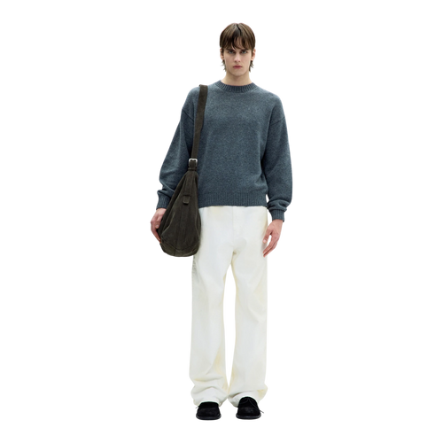 Coor - Wool Cropped Crewneck Sweater - Melange Grey lifestyle product image
