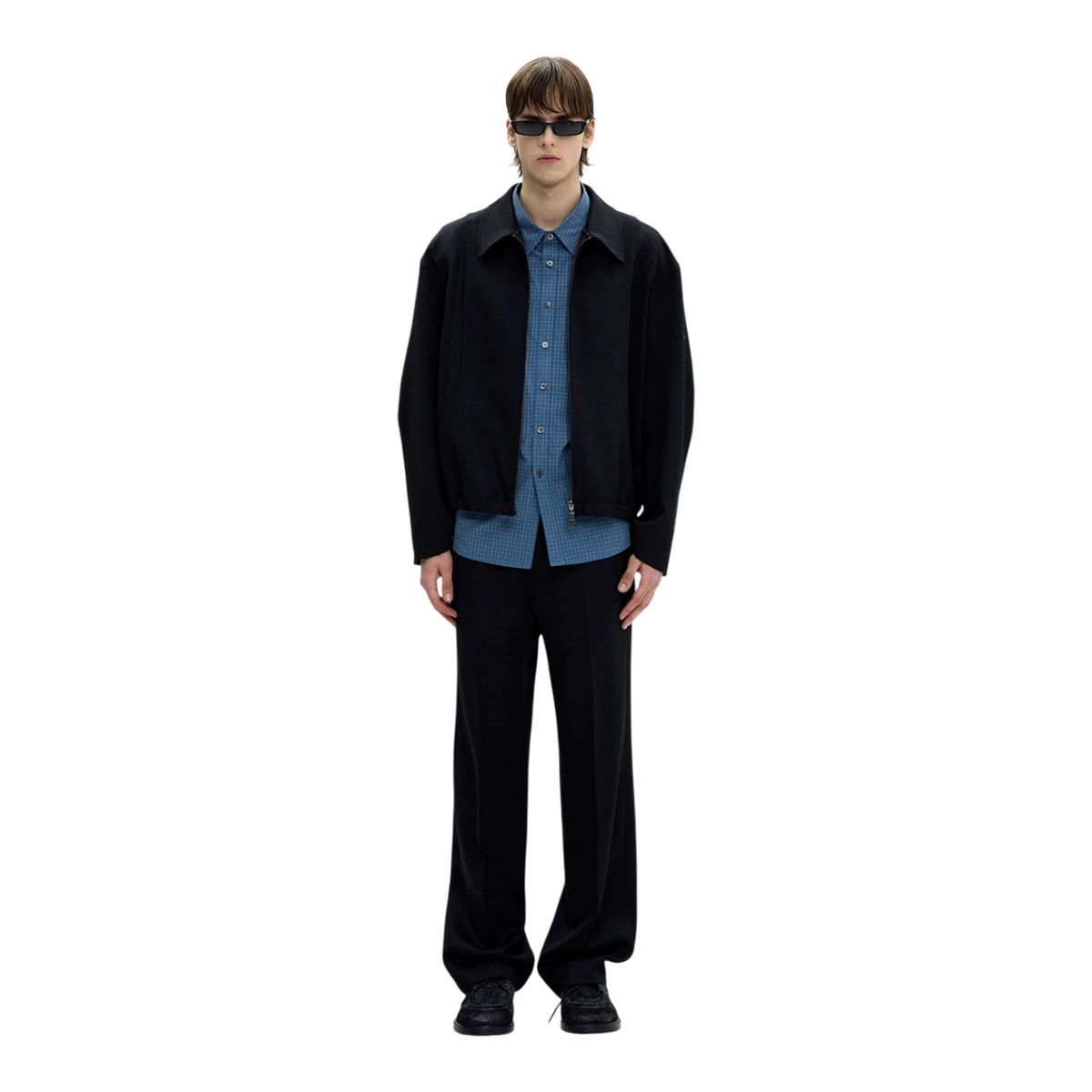 Coor - Wool Blend Straight-Leg Trousers - Black lifestyle product image