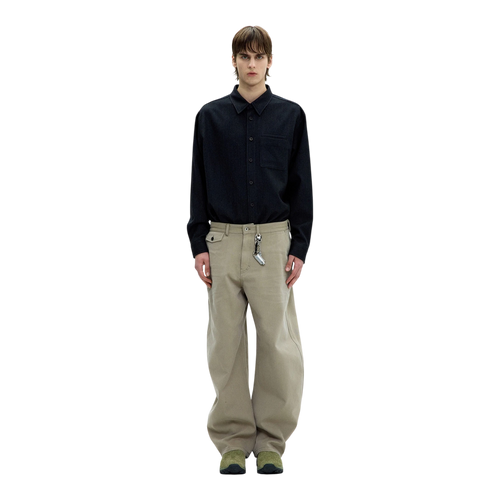 Coor - Wool Blend Rib Textured Shirt - Black product image