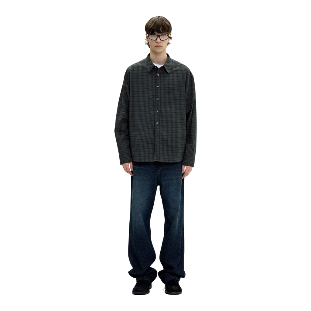 Coor - Seersucker Check Shirt - Green lifestyle product image
