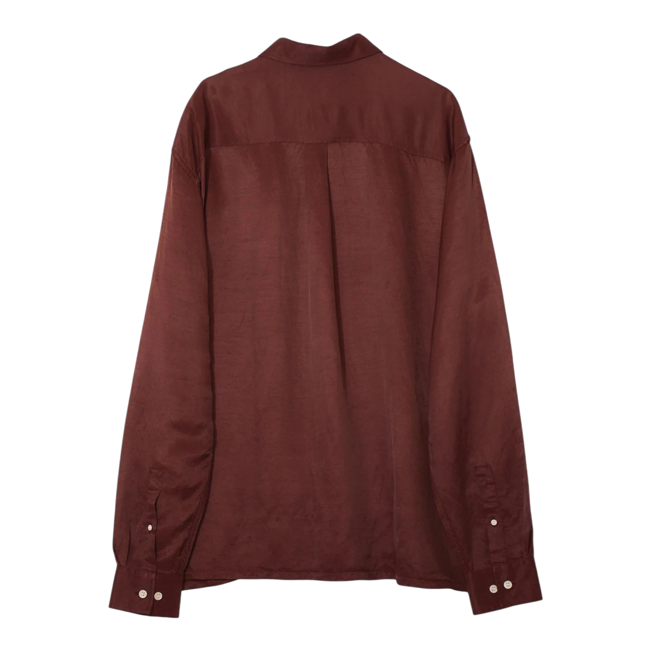 Soulland - Carl Viscose Linen Mix Shirt - Wine angle product image