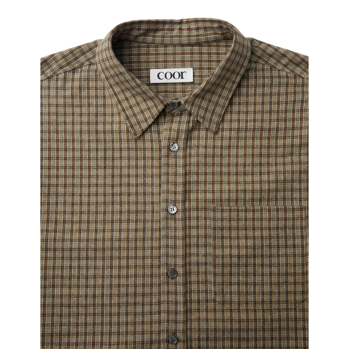 Coor - Gun Club Check Shirt - Sand Green detail product image