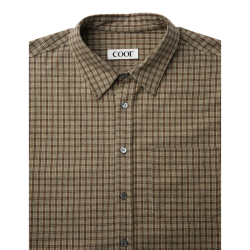 Coor - Gun Club Check Shirt - Sand Green detail product image