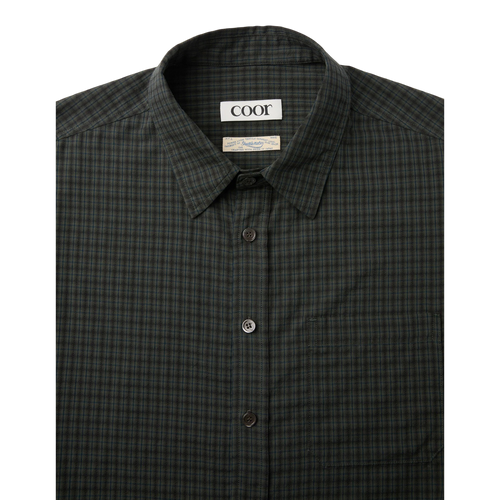 Coor - Seersucker Check Shirt - Green detail product image