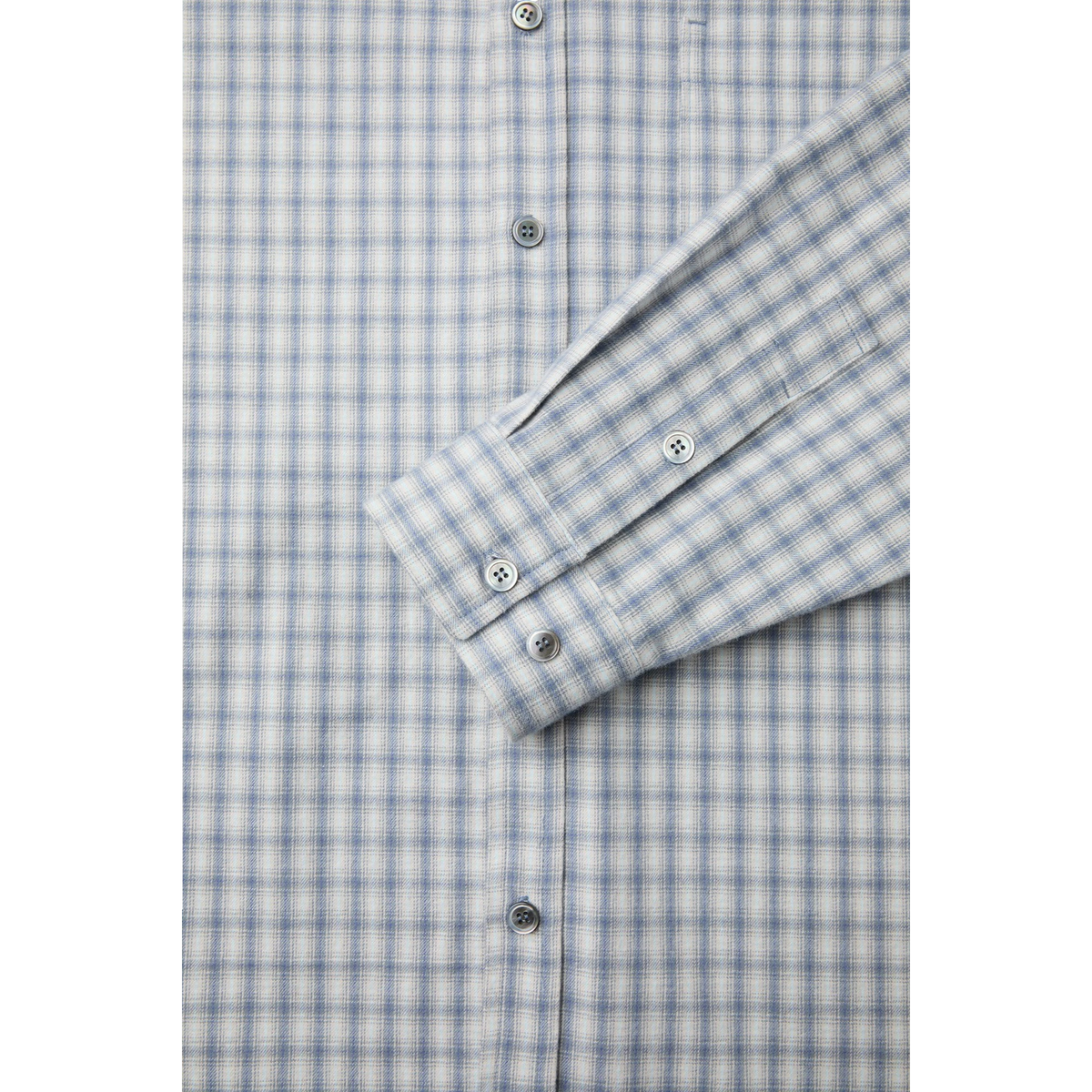 Coor - Cotton Blue Tartan Check Shirt - Light Blue detail product image