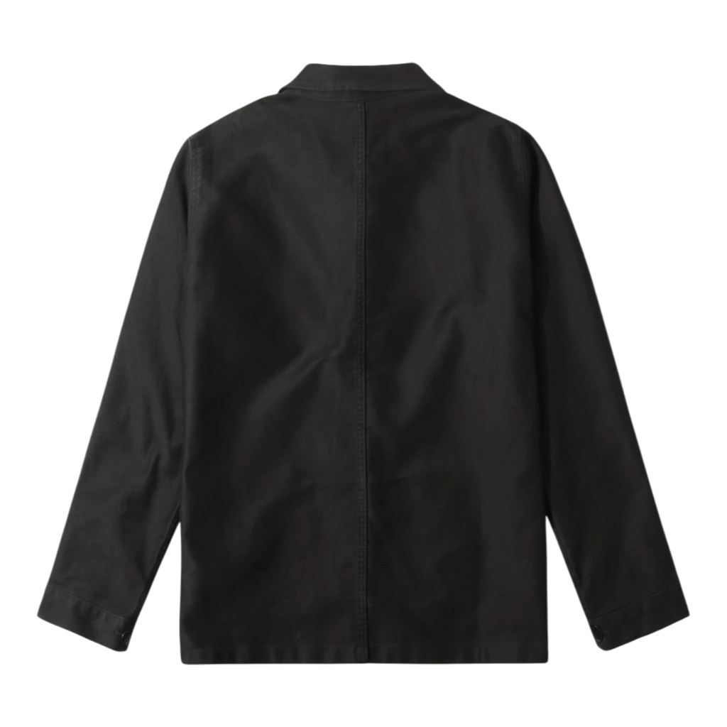 Le Mont Saint Michel Moleskin Work Jacket - Black Overshirt Le Mont Saint Michel 