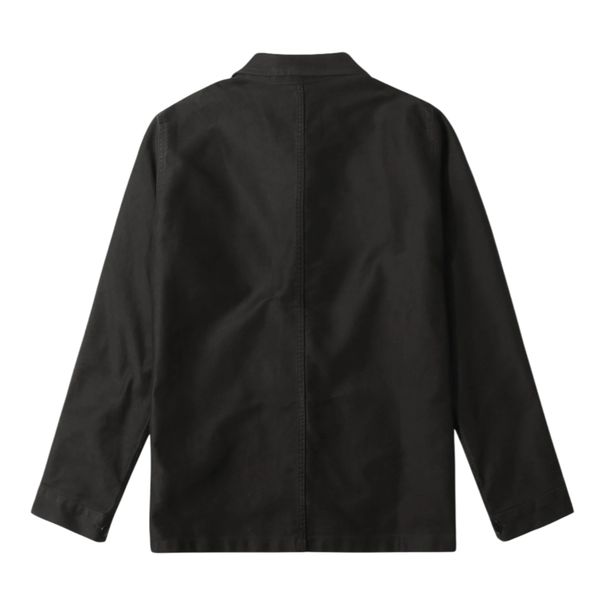 Le Mont Saint Michel Moleskin Work Jacket - Black Overshirt Le Mont Saint Michel 