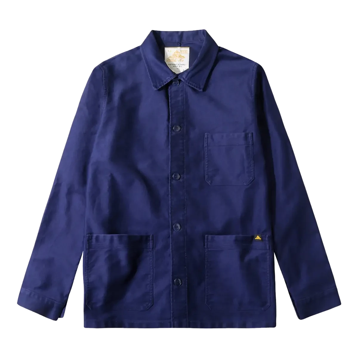 Le Mont Saint Michel Moleskin Work Jacket - Blue Overshirt Le Mont Saint Michel 