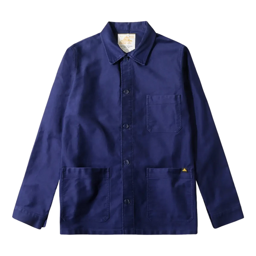 Le Mont Saint Michel Moleskin Work Jacket - Blue Overshirt Le Mont Saint Michel 