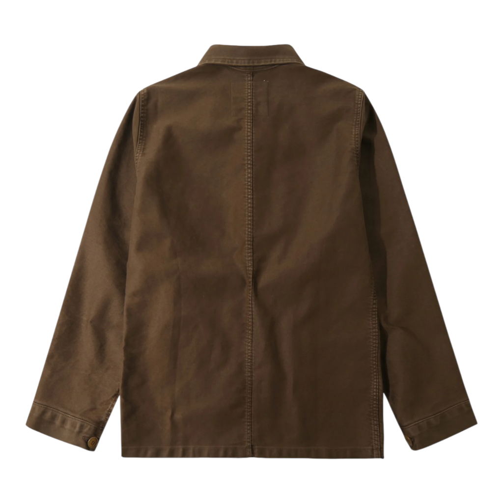 Le Mont Saint Michel Moleskin Work Jacket - Brown Overshirt Le Mont Saint Michel 